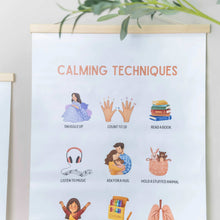 Load image into Gallery viewer, Calming Techniques Poster with Hanger (A2)