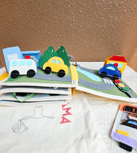 Load image into Gallery viewer, Wheels in Motion Busy Book - Transport-Themed (Ages 3–6)