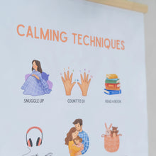 Load image into Gallery viewer, Calming Techniques Poster with Hanger (A2)