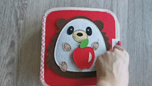 Load and play video in Gallery viewer, Friendly Hedgehog Toddler Busy Book