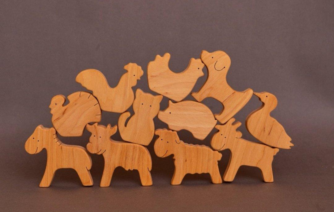 Farm Animals Wooden Toy Set