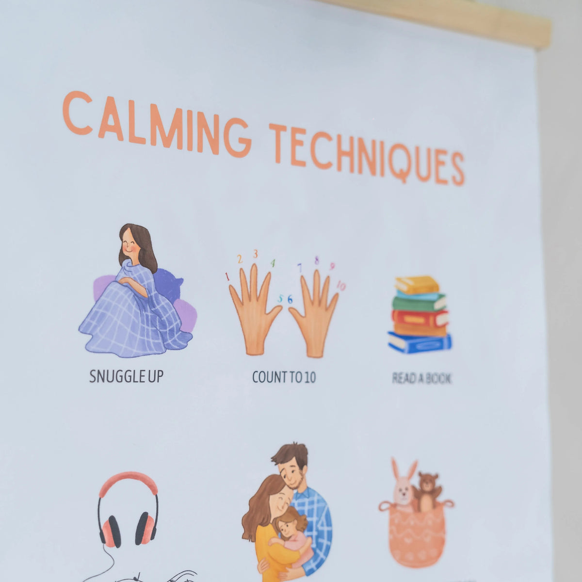Calming Techniques Poster with Hanger (A2)