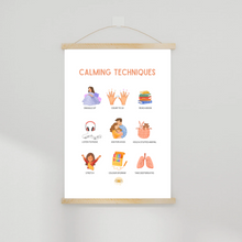 Load image into Gallery viewer, Calming Techniques Poster with Hanger (A2)
