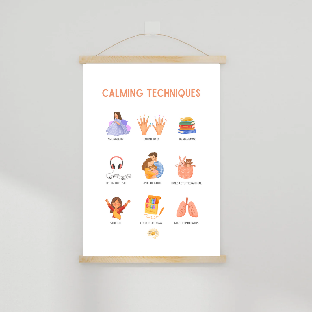 Calming Techniques Poster with Hanger (A2)