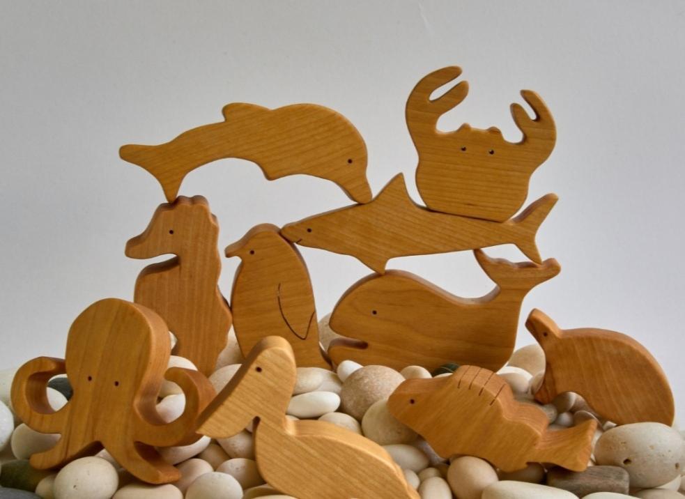 Sea Animals Wooden Toy Set - Hi Buy Mama