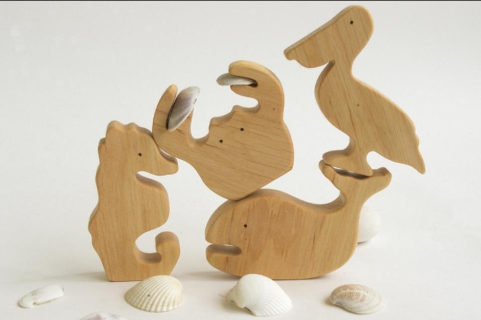 Sea Animals Wooden Toy Set - Hi Buy Mama