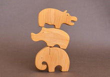 Load image into Gallery viewer, Zoo Animals Wooden Toy Set - Hi Buy Mama
